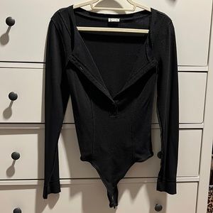 Black Free People knit Bodysuit